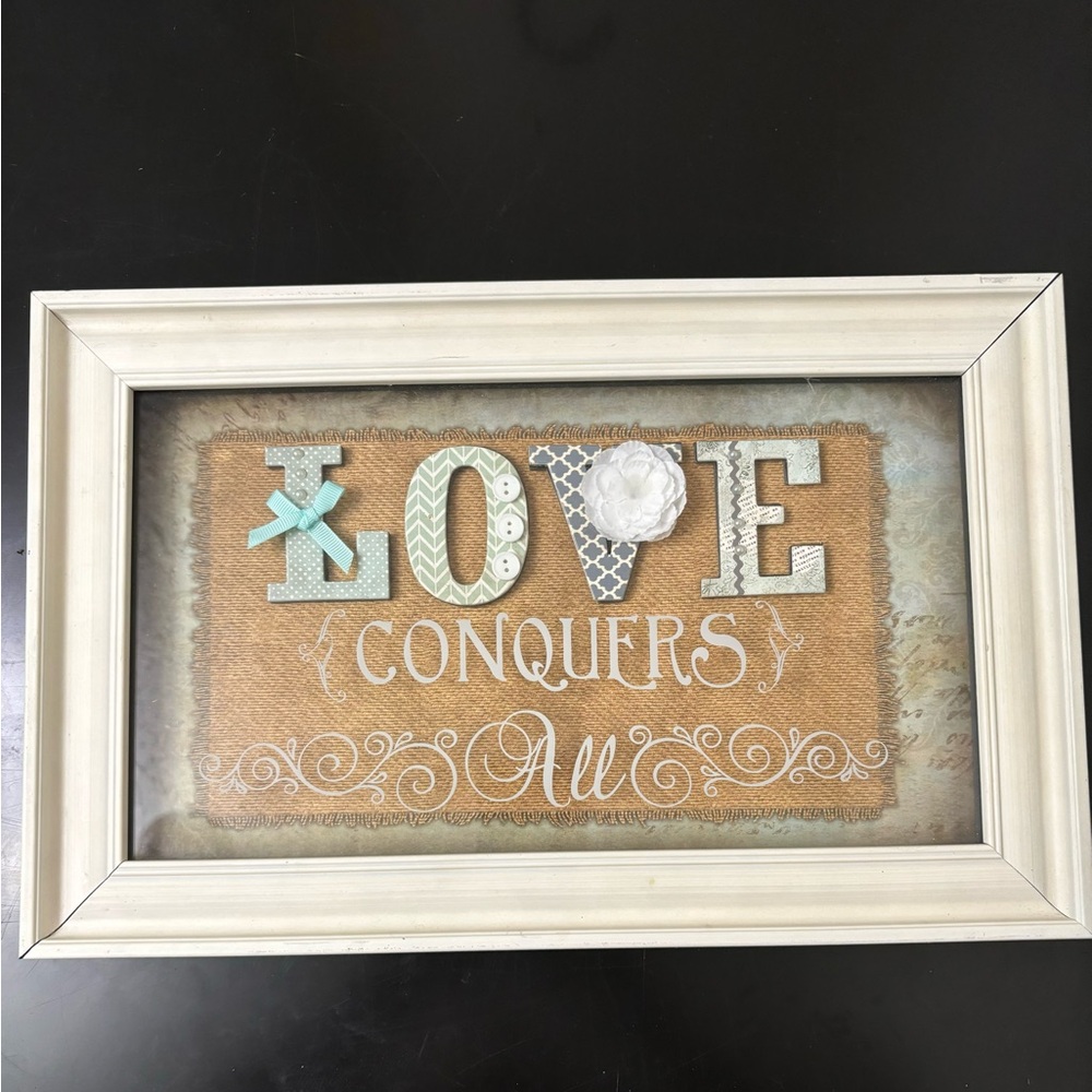 Framed Mixed Media LOVE Sign